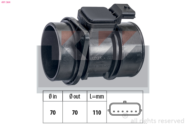 Luchtmassameter KW 491 364