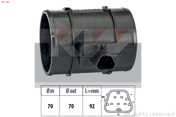 Luchtmassameter KW 491 465