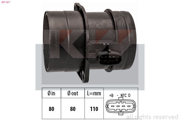 Luchtmassameter KW 491 557