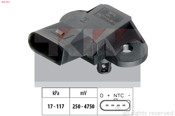 MAP sensor KW 493 072