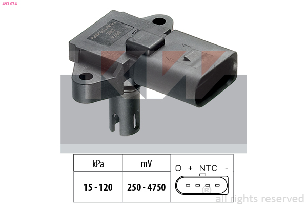 MAP sensor KW 493 074