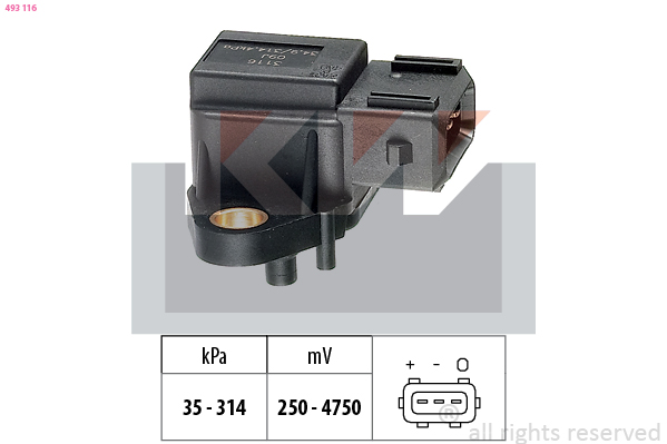 MAP sensor KW 493 116