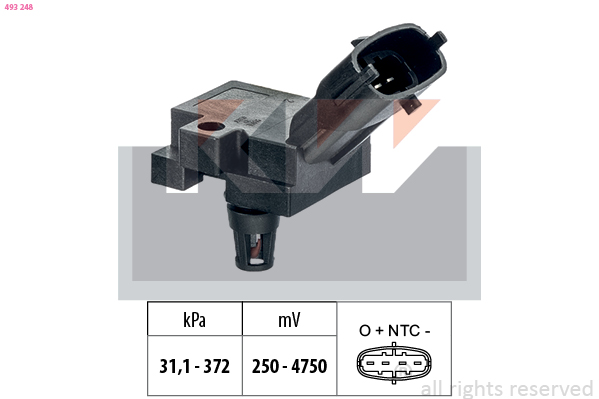 Uitlaatgasdruk sensor KW 493 248