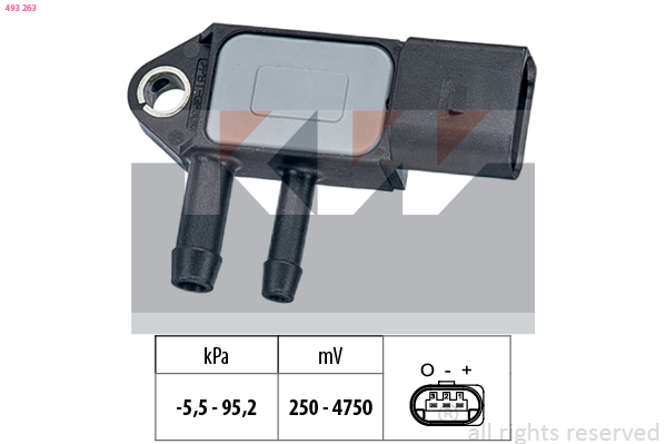 Uitlaatgasdruk sensor KW 493 263