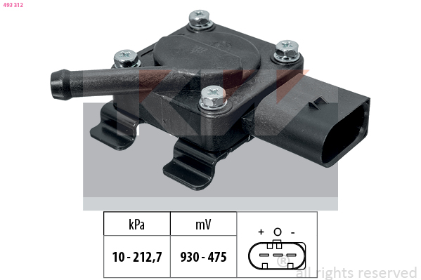 Uitlaatgasdruk sensor KW 493 312