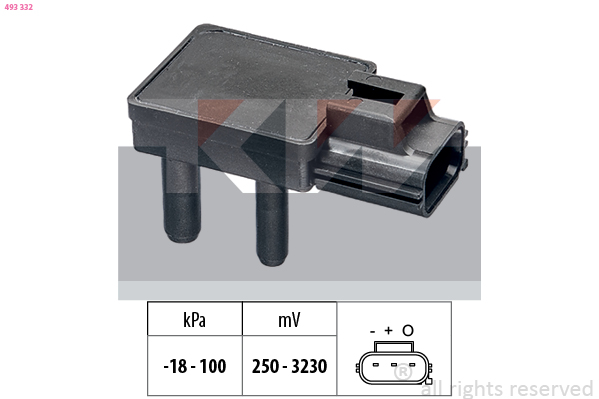 Uitlaatgasdruk sensor KW 493 332