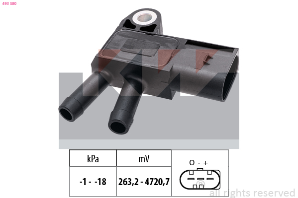 Uitlaatgasdruk sensor KW 493 380