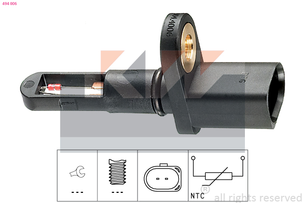 Temperatuursensor binnenkomende lucht KW 494 006