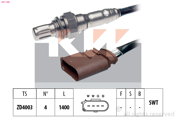 Lambda-sonde KW 497 180