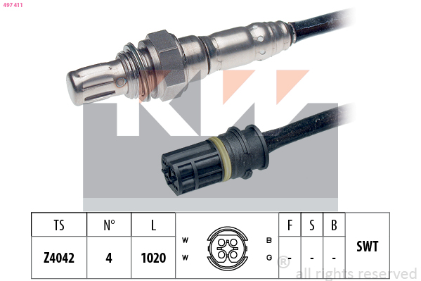 Lambda-sonde KW 497 411