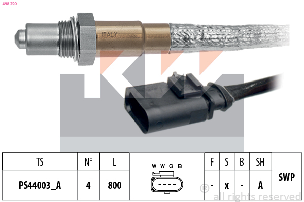 Lambda-sonde KW 498 250