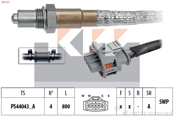 Lambda-sonde KW 498 322