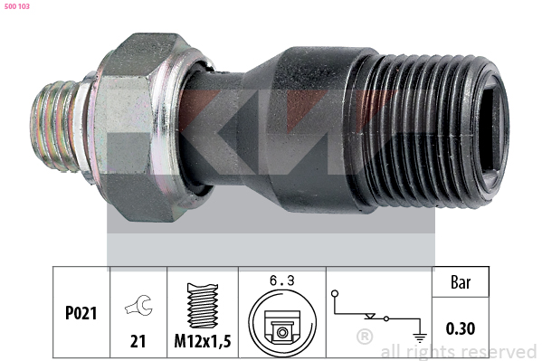 Oliedrukschakelaar KW 500 103