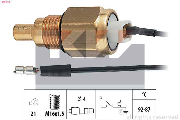 Temperatuurschakelaar KW 550 039