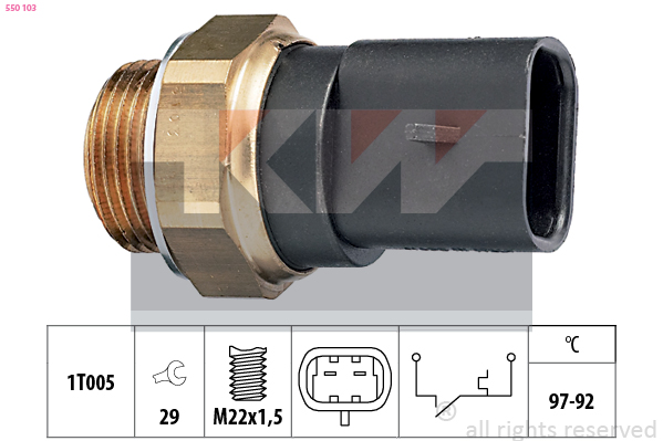 Temperatuurschakelaar KW 550 103