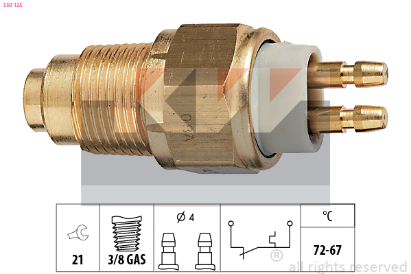 Temperatuurschakelaar KW 550 125