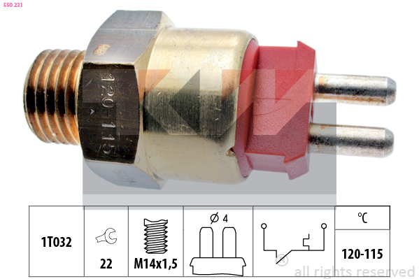 Temperatuurschakelaar KW 550 231