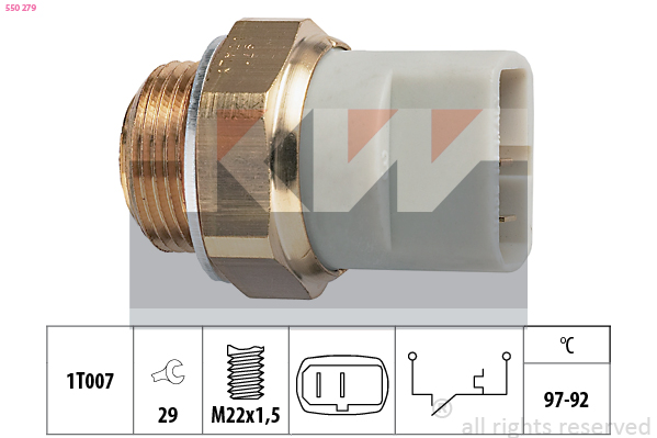 Temperatuurschakelaar KW 550 279