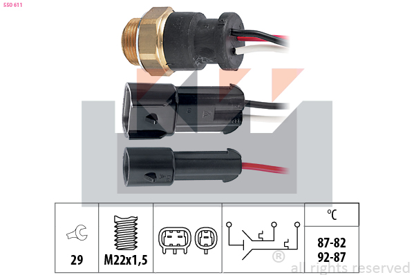 Temperatuurschakelaar KW 550 611