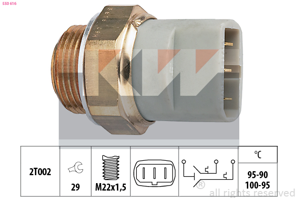 Temperatuurschakelaar KW 550 616