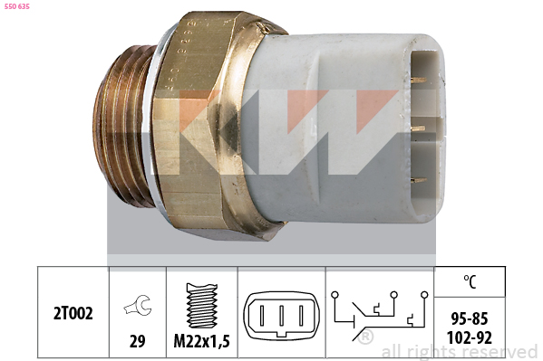 Temperatuurschakelaar KW 550 635