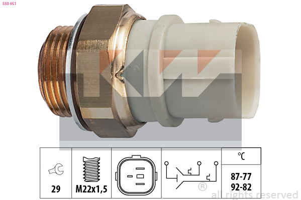 Temperatuurschakelaar KW 550 651