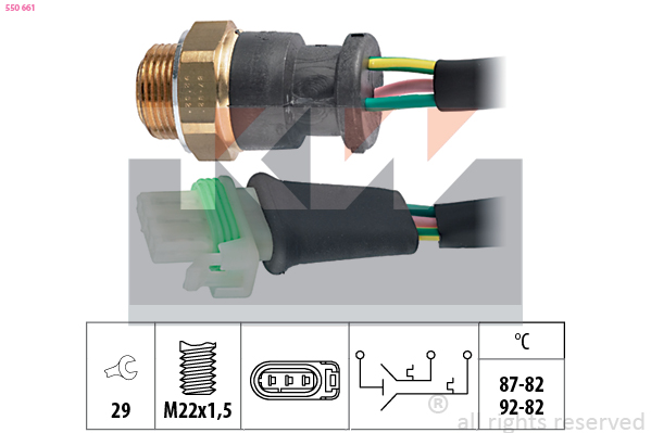 Temperatuurschakelaar KW 550 661