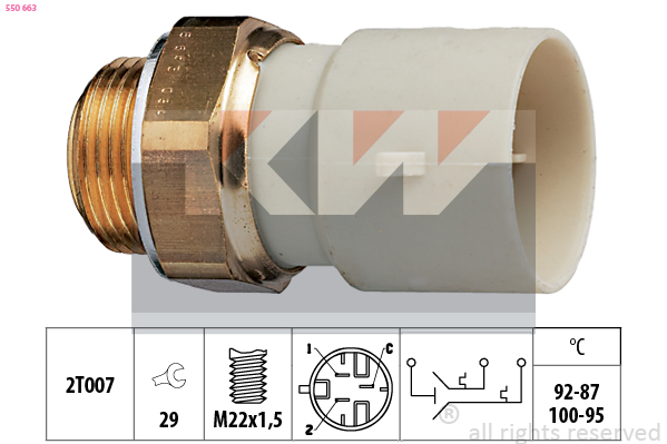 Temperatuurschakelaar KW 550 663