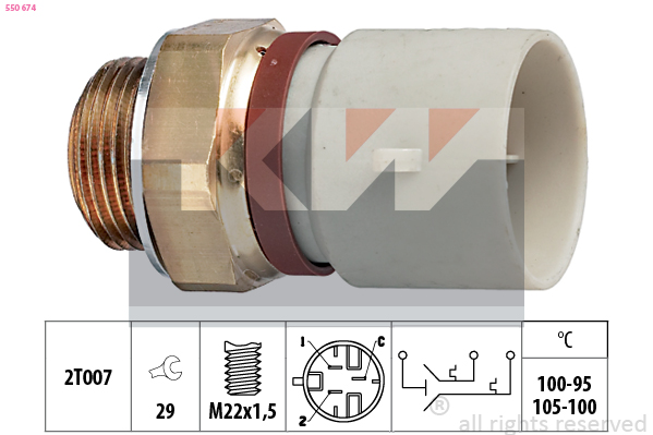 Temperatuurschakelaar KW 550 674