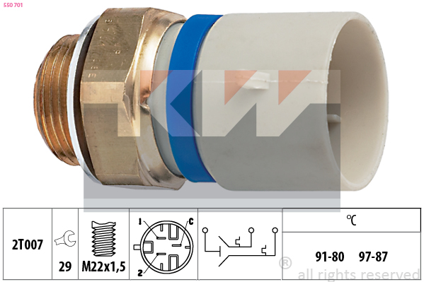 Temperatuurschakelaar KW 550 701