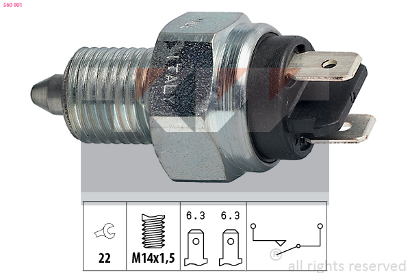 Achteruitrijlichtschakelaar KW 560 001