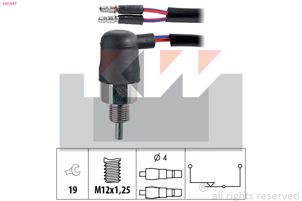 Achteruitrijlichtschakelaar KW 560 047