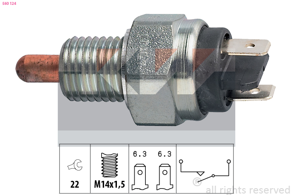 Achteruitrijlichtschakelaar KW 560 124