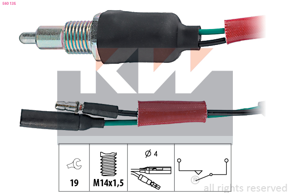 Achteruitrijlichtschakelaar KW 560 135