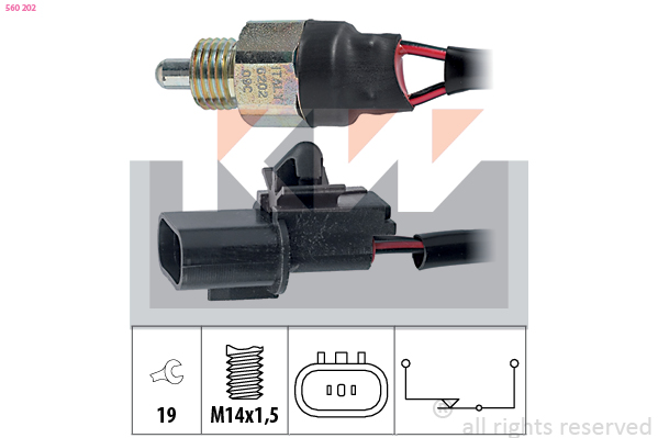 Achteruitrijlichtschakelaar KW 560 202