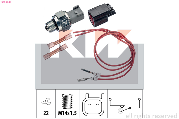 Achteruitrijlichtschakelaar KW 560 274K