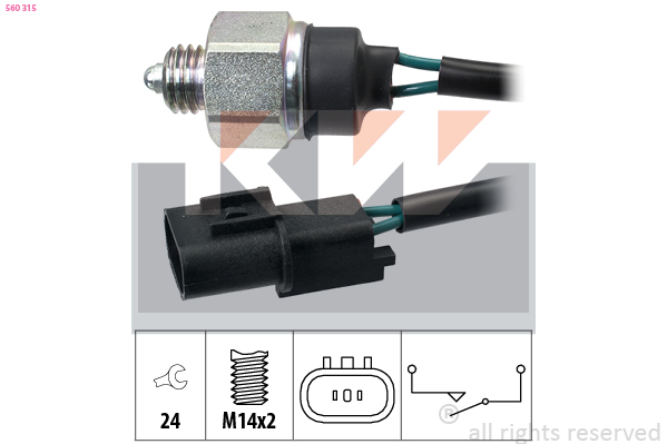 Achteruitrijlichtschakelaar KW 560 315