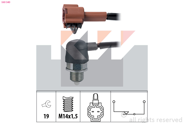Achteruitrijlichtschakelaar KW 560 340