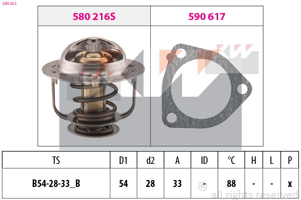 Thermostaat KW 580 453