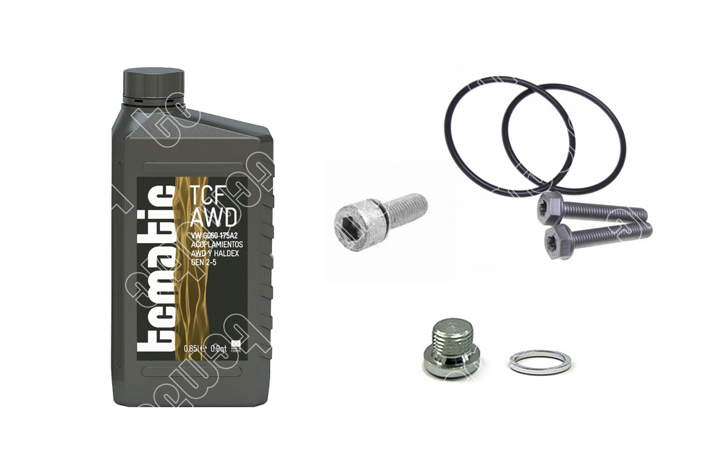 Onderd.set, olie verversen lamellenkopp. (4-wielaandrijving) Tcmatic 190.001.0009