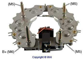 Dynamo gelijkrichter (Diodebrug) WAI INR710