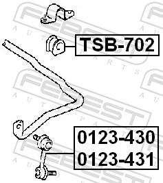 Febest Stabilisatorstang 0123-431