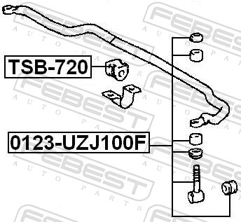 Febest Stabilisatorstang 0123-UZJ100F