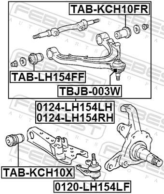 Febest Draagarm 0124-LH154RH