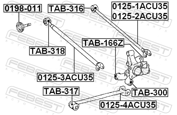 Febest Draagarm 0125-4ACU35