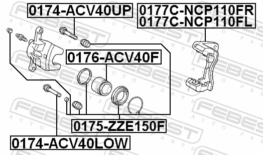 Febest Remklauwhouderset 0177C-NCP110FL