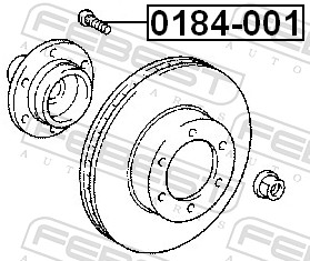 Febest Wielbout/moer 0184-001