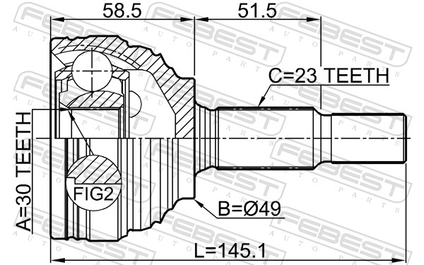 Febest Homokineet reparatieset 0210-G15RA