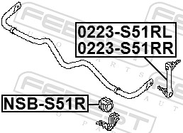 Febest Stabilisatorstang 0223-S51RL