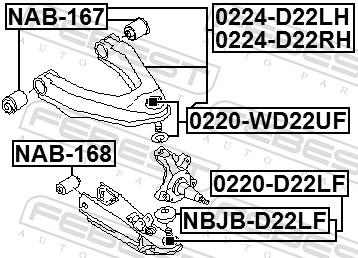 Febest Draagarm 0224-D22LH